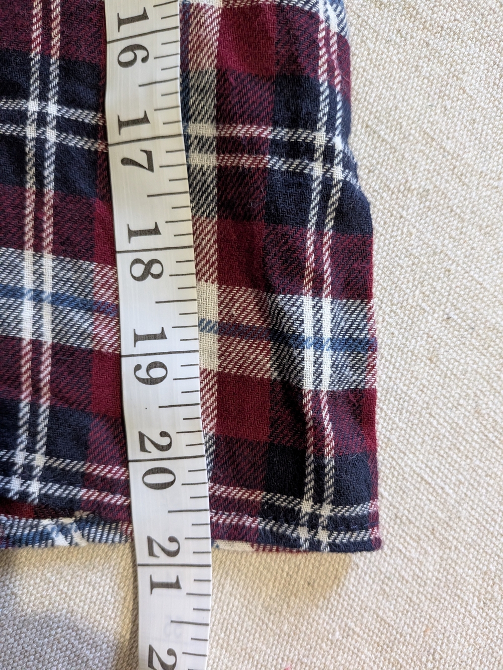 Women’s Burgundy Red Plaid Long Sleeve Top Button Front - Picture 9 of 9